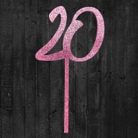 Cake Topper 20 rosa